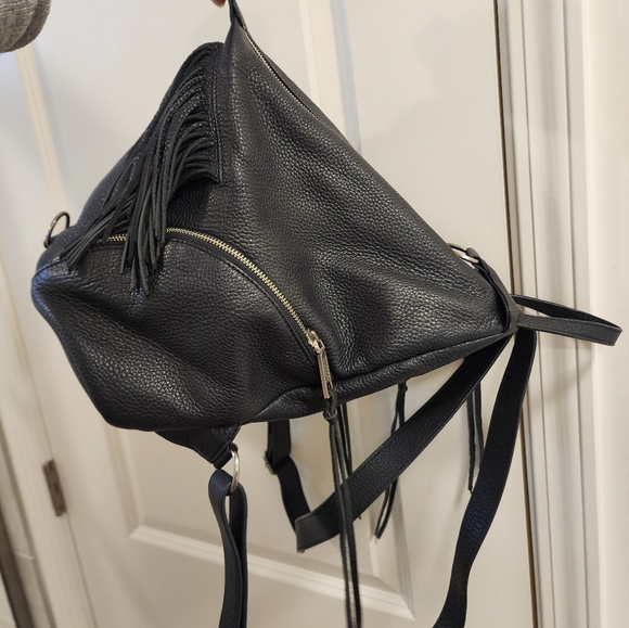 Rebecca Minkoff Leather Fringe Julian Backpack - Picture 8 of 11